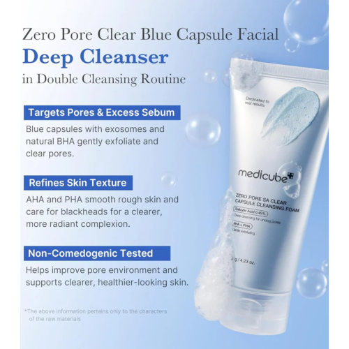 Medicube - *Zero Pore* - Detergente viso schiumogeno esfoliante Clear Capsule