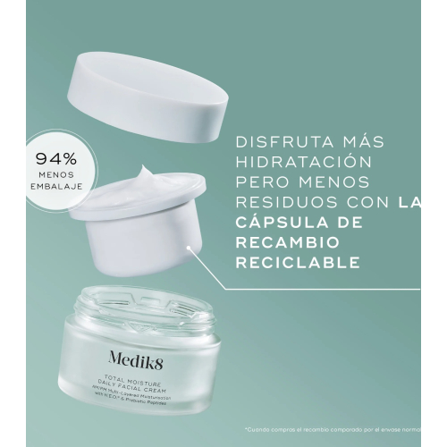 Medik8 - Capsule di ricarica per crema viso per idratazione profonda Total Moisture Daily Facial Cream