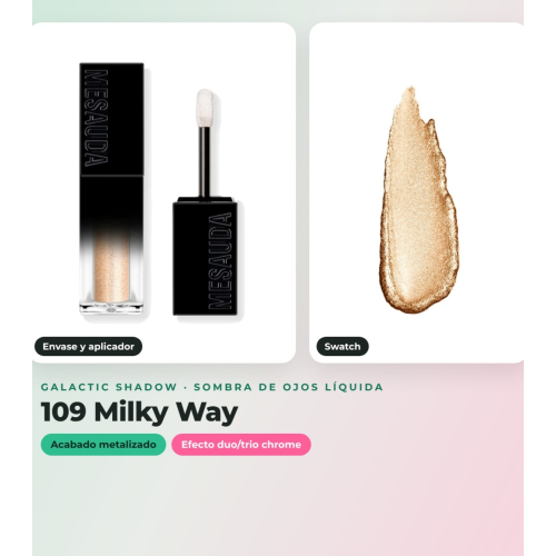 Mesauda - Confezione 2 ombre liquide Galactic Shadow - 109: Milky Way + 108: Andromeda