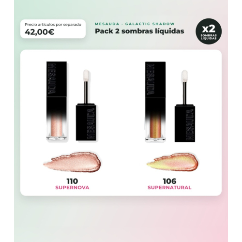 Mesauda - Confezione 2 ombre liquide Galactic Shadow - 110: Supernova + 106: Supernatural