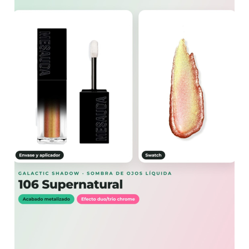 Mesauda - Confezione 2 ombre liquide Galactic Shadow - 110: Supernova + 106: Supernatural