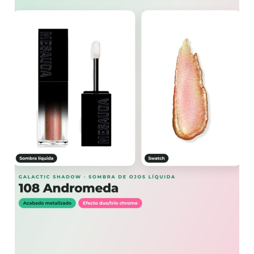 Mesauda - Confezione 3 ombre liquide Galactic Shadow - 108: Andromeda + 105: Another World + 101: Atmosphere