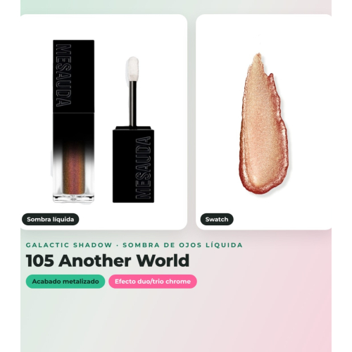 Mesauda - Confezione 3 ombre liquide Galactic Shadow - 108: Andromeda + 105: Another World + 101: Atmosphere