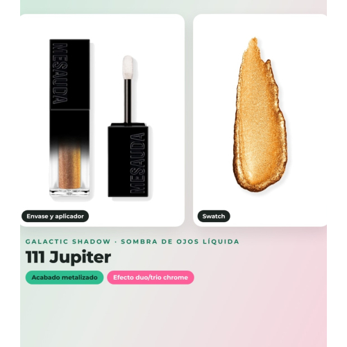 Mesauda - Confezione 3 ombre liquide Galactic Shadow - 111: Jupiter + 107: Life on Mars + 112: Rocket Man