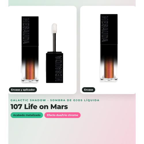 Mesauda - Confezione 3 ombre liquide Galactic Shadow - 111: Jupiter + 107: Life on Mars + 112: Rocket Man