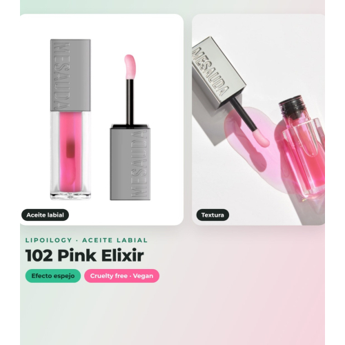 Mesauda - Pack duo olio labiale Lipoilogy - 102: Pink Elixir + 103: Ruby Fusion