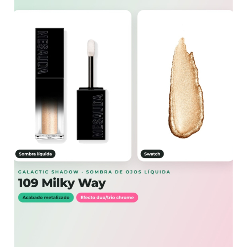 Mesauda - Pack occhi Galactic Shadow 109: Milky Way + Drawmatic Shadow 111: Bronzed + Mascara Femuline