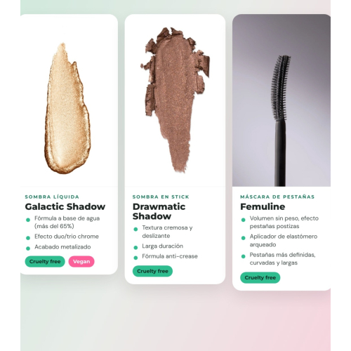 Mesauda - Pack occhi Galactic Shadow 109: Milky Way + Drawmatic Shadow 111: Bronzed + Mascara Femuline