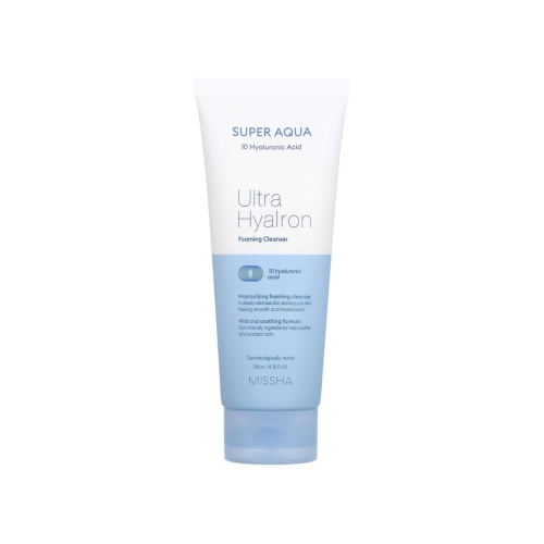 Missha - *Super Aqua* - Schiuma detergente con acido ialuronico Ultra Hyalron