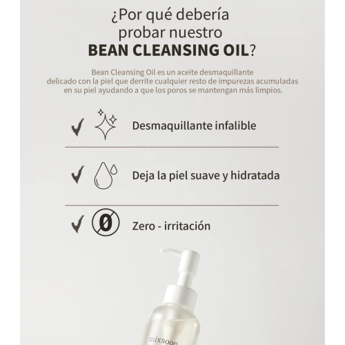 Mixsoon - Olio detergente per il viso Bean