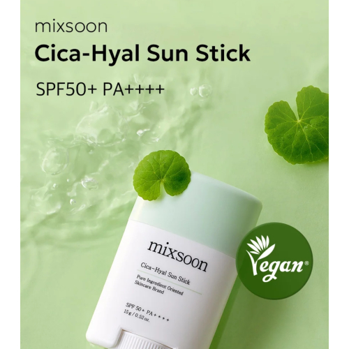 Mixsoon - Protezione solare viso in stick Cica Hyal SPF50+ PA++++
