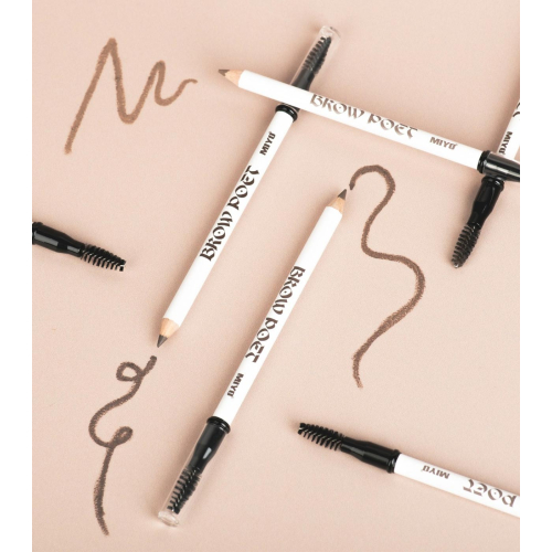 Miyo - Matita per sopracciglia con pennello Brow Poet - 03: Dark Truffle