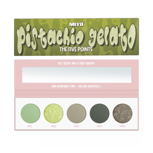 Miyo - Palette di ombretti Five Points - 36: Pistachio Gelato