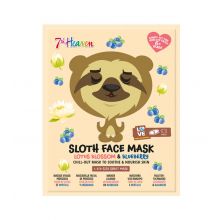 Montagne Jeunesse - 7th Heaven - Maschera viso Animal Mask Orso bradipo - Fiore di loto e mirtillo
