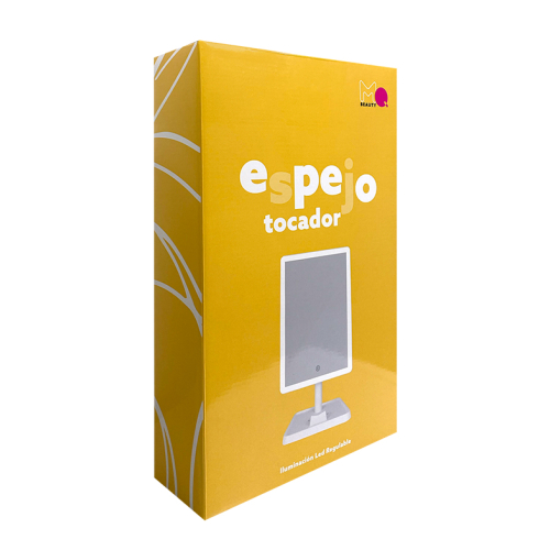 MQBeauty - Specchio cosmetico ricaricabile con illuminazione a LED dimmerabile - Bianco