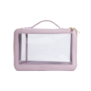 MQBeauty - Beauty case trasparente con due scomparti - Lavanda