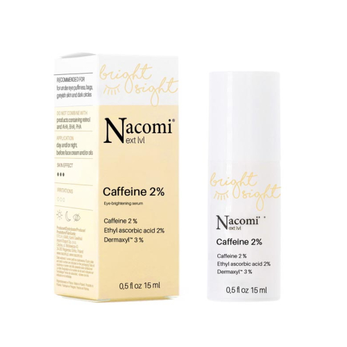 Nacomi - *Next Level* - Siero contorno occhi illuminante alla caffeina 2%.