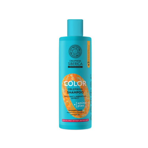 Natura Siberica - Shampoo Oblepikha protezione del colore Amino Plex - Per capelli colorati