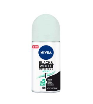 Nivea - Deodorante Black & White Invisible roll-on - Active