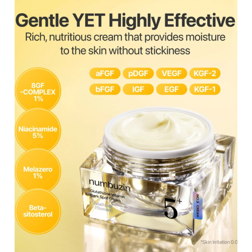 Numbuzin - Crema viso No.5+ Glutathione Vitamin Dark Spot