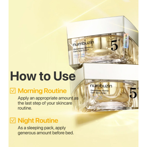 Numbuzin - Crema viso No.5+ Glutathione Vitamin Dark Spot