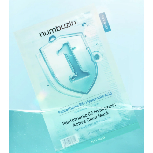 Numbuzin - Maschera viso idratante No.1 Pantothenic B5 Hyaluronic Active Clear