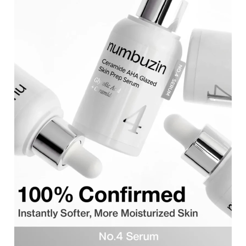Numbuzin - Siero esfoliante n. 4 con ceramidi e AHA Glazed Skin Prep
