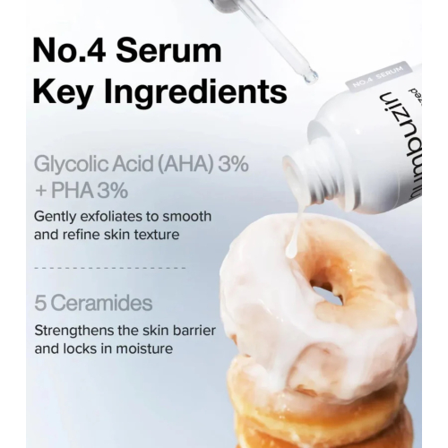Numbuzin - Siero esfoliante n. 4 con ceramidi e AHA Glazed Skin Prep