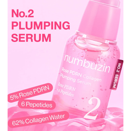 Numbuzin - Siero rimpolpante No.2 Rose PDRN Collagen Plumping