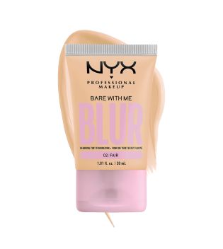 Nyx Professional Makeup - Fondotinta sfocato Bare With Me Blur Skin Tint - 02: Fair