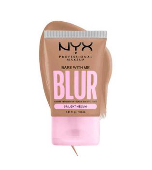 Nyx Professional Makeup - Fondotinta Blurring Bare With Me Blur Skin Tint - 09: Light medium