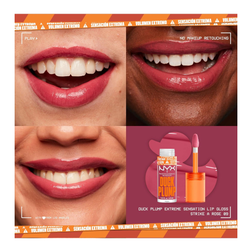 Nyx Professional Makeup - Lucidalabbra volumizzante Duck Plump - 09: Strick A Rose