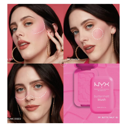 NYX Professional Makeup - Fard in polvere Buttermelt - 01: My Butta Half