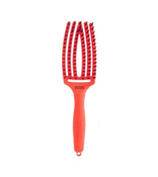 Olivia Garden - Spazzola per capelli Fingerbrush Combo Medium - Neon Orange