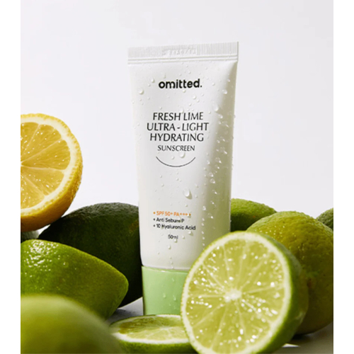 Omitted - Protezione solare per il viso Fresh Lime Ultra Light & Hydrating SPF50+ PA++++