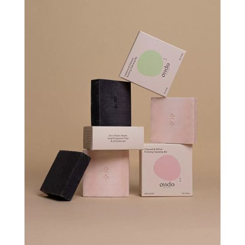 Ondo Beauty 36.5 - Syndet Solid Facial Cleanser 70g - Carbone e salice