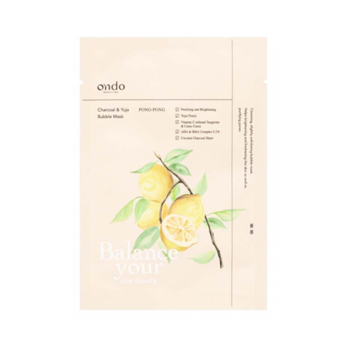 Ondo Beauty 36.5 - Maschera Pong-Pong Carbone & Yuja Bubble