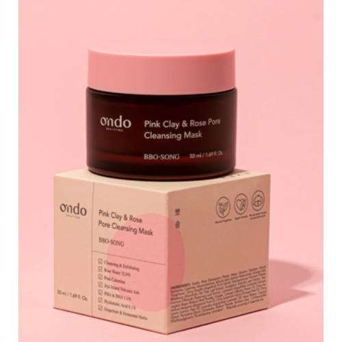Ondo Beauty 36.5 - Maschera detergente BBO-Song Pink Clay & Rose Pore