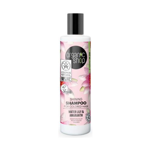 Organic Shop - Shampoo setoso e brillante per capelli colorati 280ml - Ninfea e amaranto