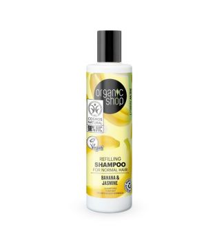 Organic Shop - Shampoo rimpolpante per capelli normali 280ml  - Banana e Gelsomino