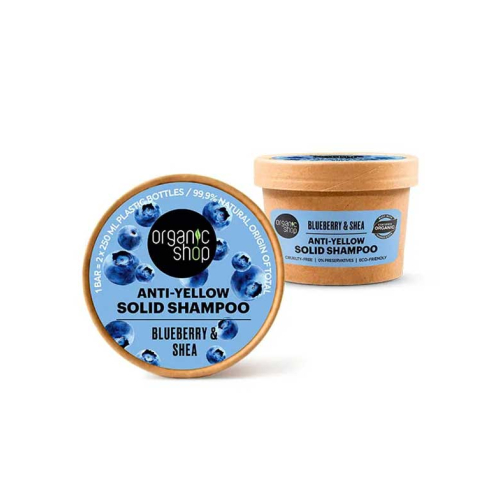 Organic Shop - Shampoo solido anti riflessi gialli - Mirtillo rosso e karitè