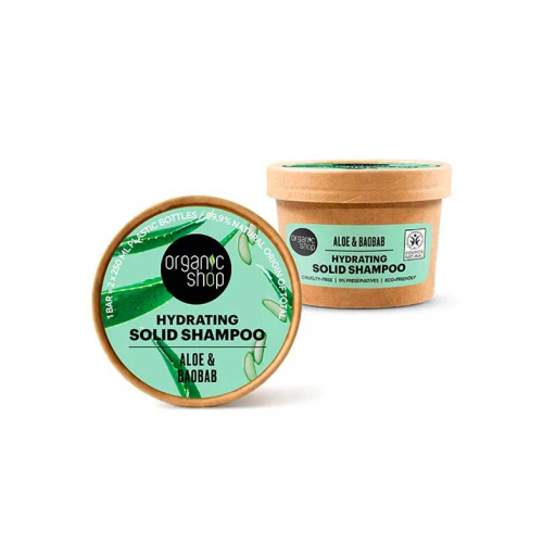 Organic Shop - Shampoo solido idratante - Aloe e baobab