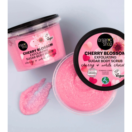 Organic Shop - Esfoliante corpo Cherry Blossom - Ciliegia e cioccolato bianco