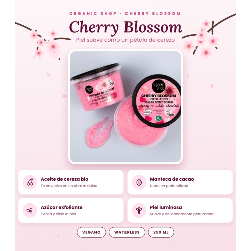 Organic Shop - Esfoliante corpo Cherry Blossom - Ciliegia e cioccolato bianco