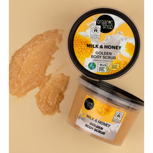 Organic Shop - Scrub corpo allo zucchero - Latte e miele