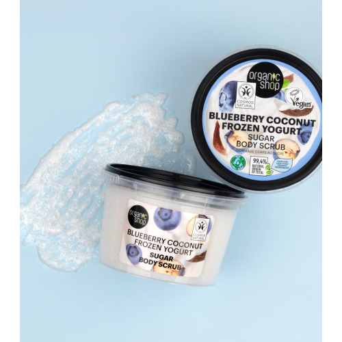 Organic Shop - Scrub corpo allo zucchero - Frozen Yogurt al cocco e mirtilli rossi