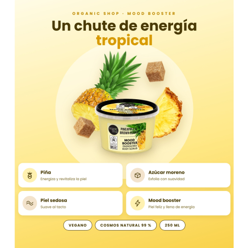 Organic Shop - Exfoliante corporeo Mood Booster - Ananas e zucchero di canna