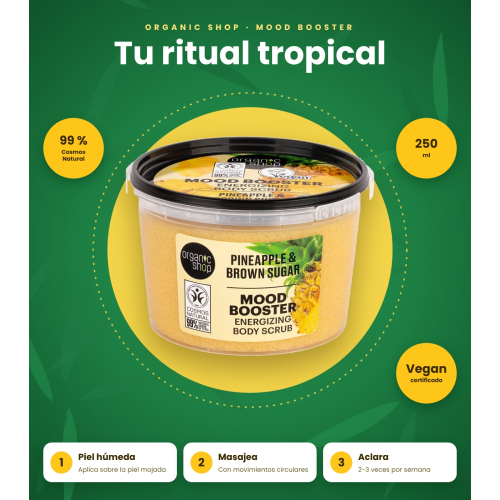 Organic Shop - Exfoliante corporeo Mood Booster - Ananas e zucchero di canna