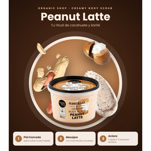 Organic Shop - Exfoliante corporeo Peanut Latte - Cacahuete e karité