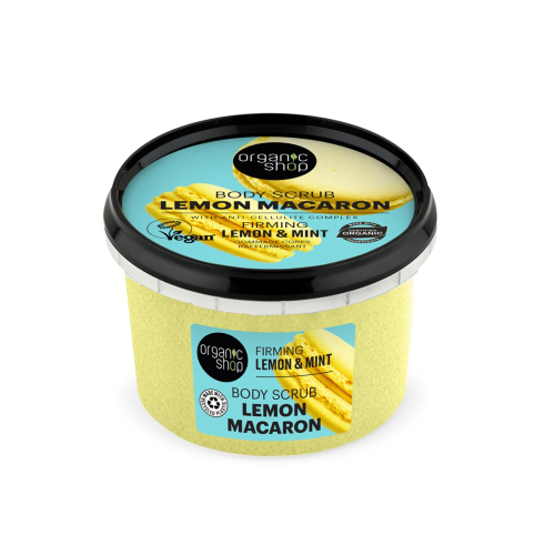 Organic Shop - Scrub corpo rassodante - Macaron al limone